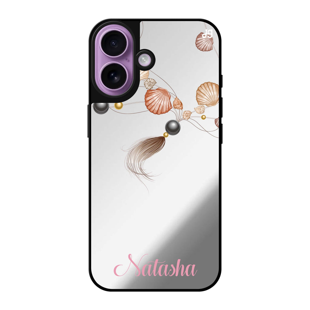 Reflective iPhone 16 Mirror Case –Connection of Sea Design