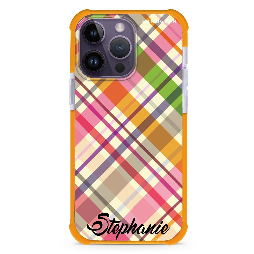 Colourful Checker Custom Name 超強防摔保護殼