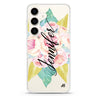Abloom Rose Samsung Galaxy S26/S25/S24 可加名字水晶透明保護殼正面展示