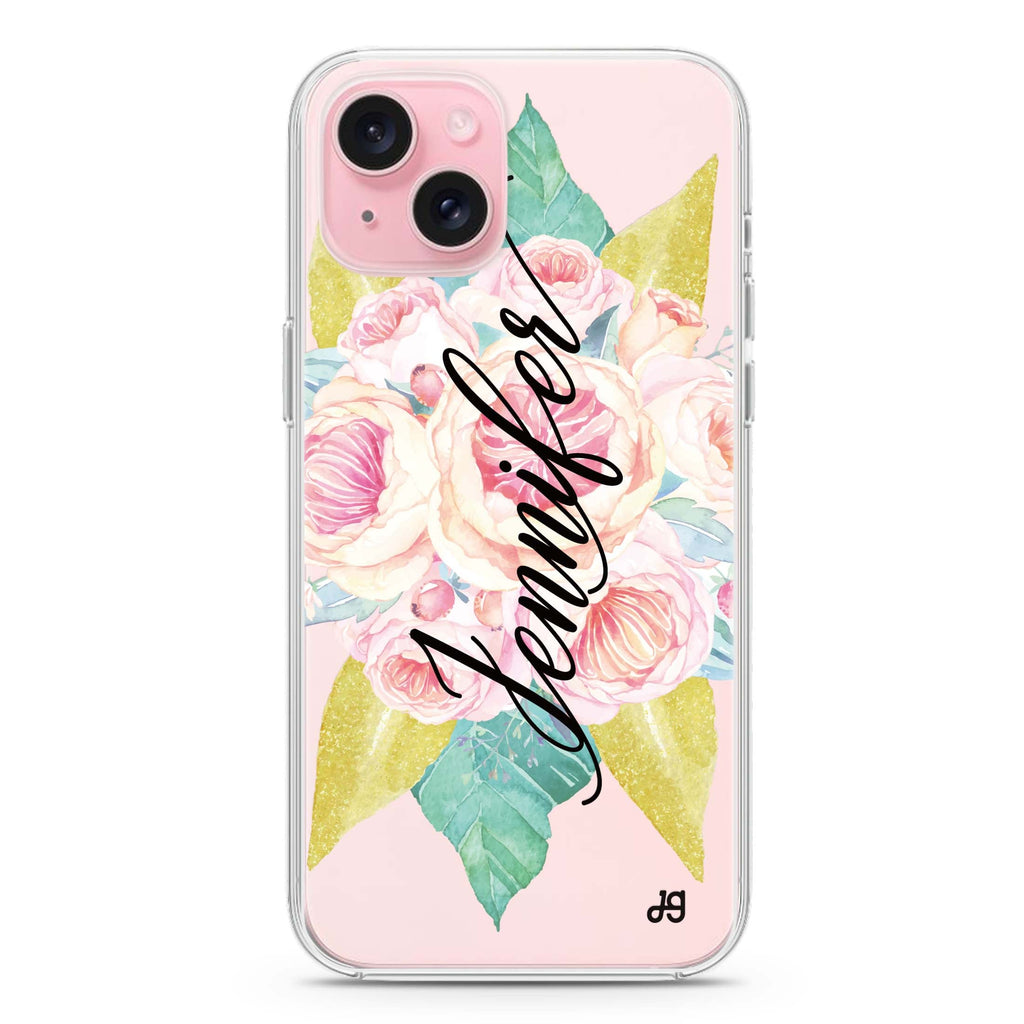 Abloom Rose iPhone 15 plus 水晶透明保護殼