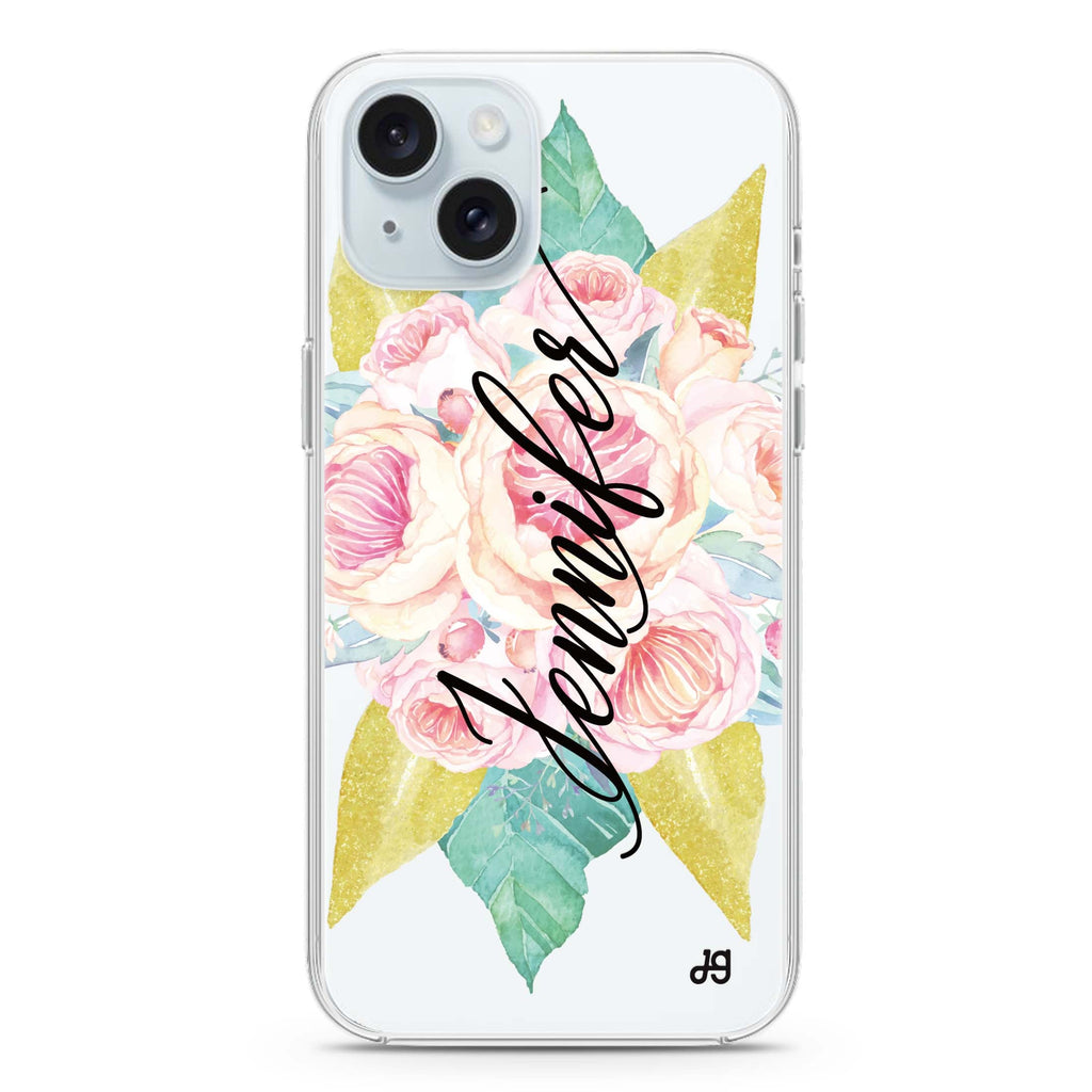 Abloom Rose iPhone 15 Plus Magsafe 兼容水晶透明保護殼