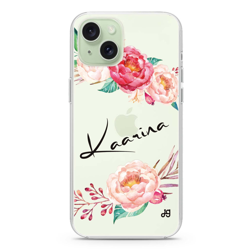 Blossming Rose iPhone 15 水晶透明保護殼