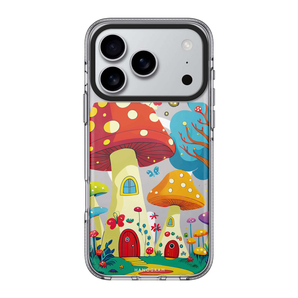 Mushroom Art 款式 1 iPhone 17 Pro Max MagSafe 水晶透明保護殼 蘑菇圖案設計 圖1