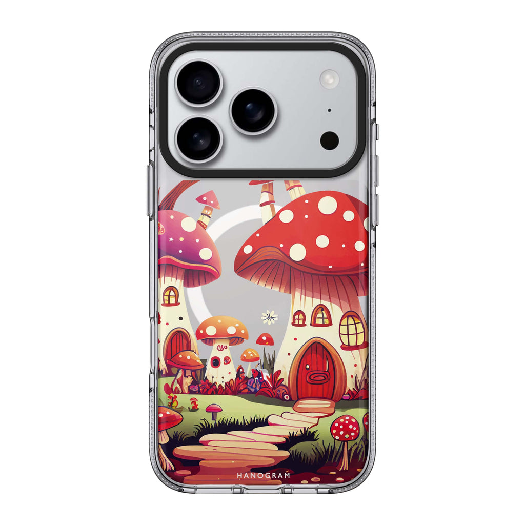 Mushroom Art 款式 2 iPhone 17 Pro Max MagSafe 水晶透明保護殼 蘑菇圖案設計 圖1