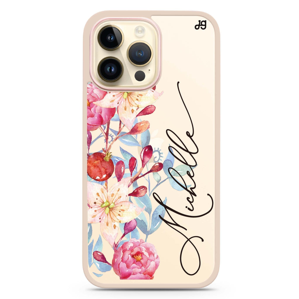 Pink Watercolor Floral Bouquet 防衝擊保護殼