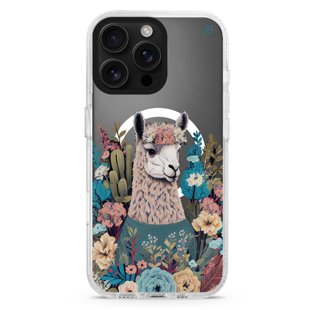 Lama in the garden Magsafe 兼容水晶透明保護殼