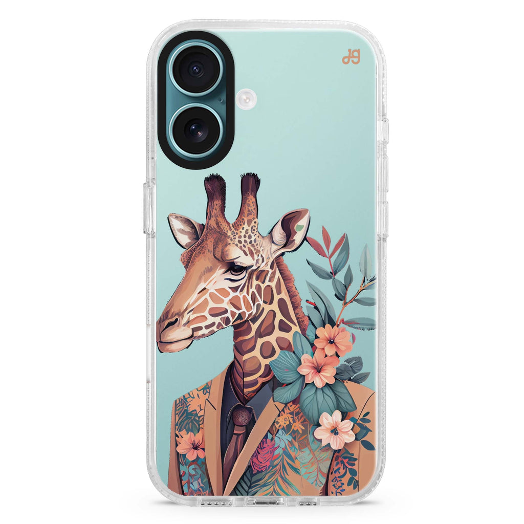 Giraffe & floral 水晶透明保護殼