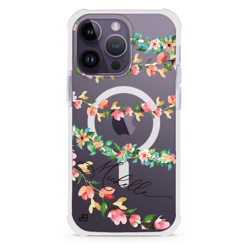 Pink Vine iPhone Magsafe 兼容超強防摔保護殼