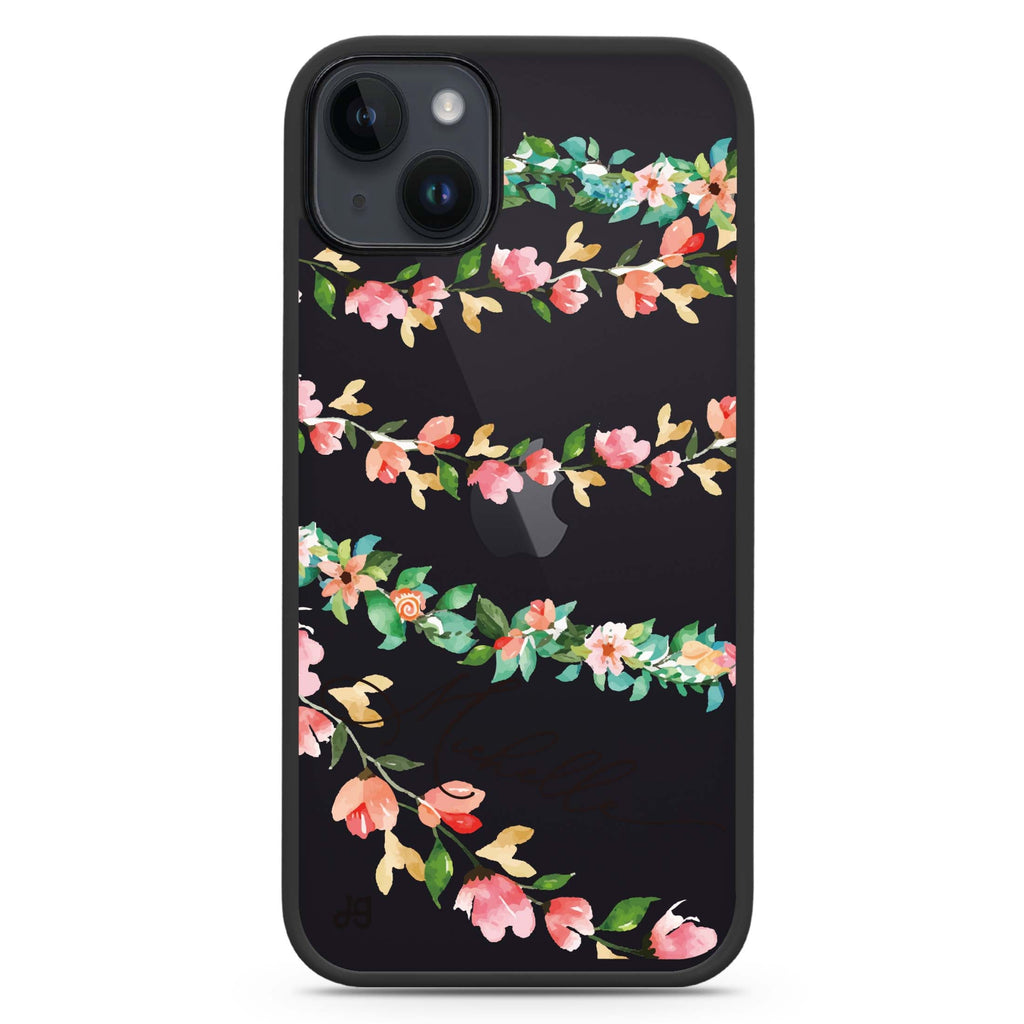 Pink Vine iPhone 15 Plus 防衝擊保護殼