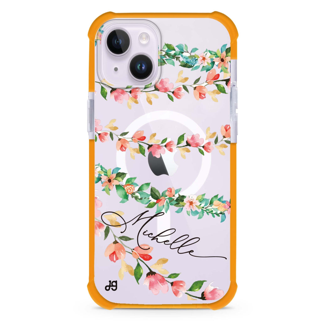 Pink Vine iPhone 15 Plus Magsafe 兼容超強防摔保護殼