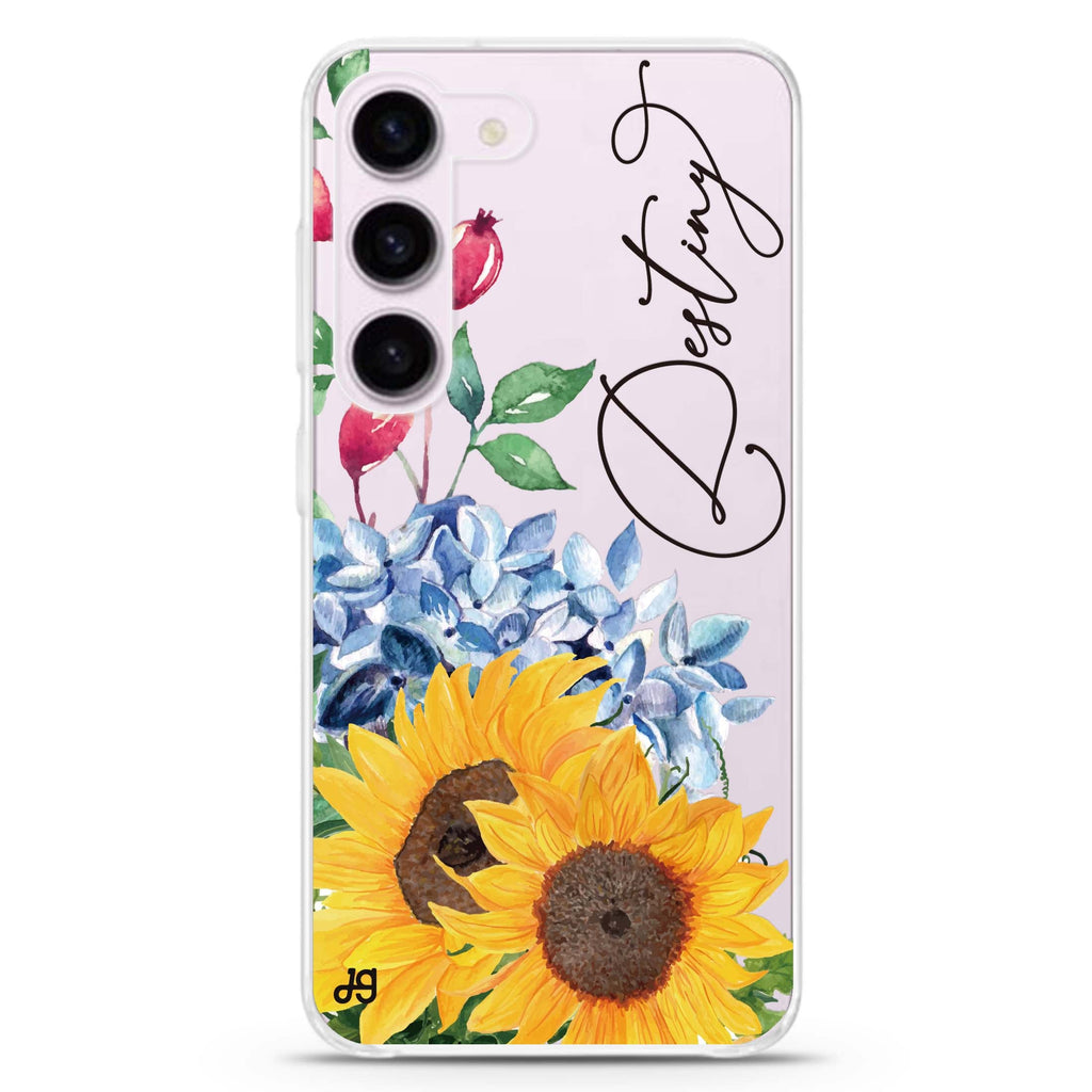 Blooming Sunflower Samsung Galaxy 水晶透明保護殼