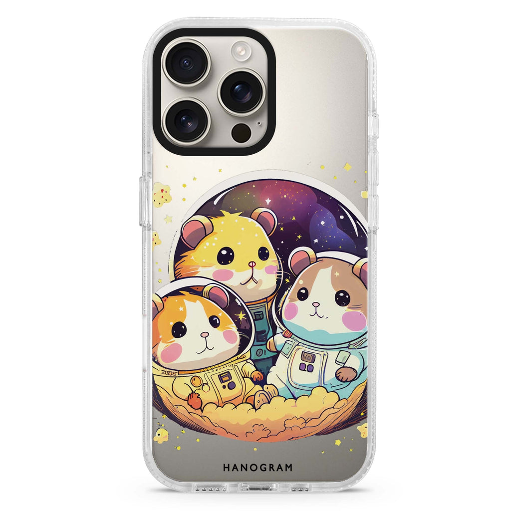 Cute space squirrels Magsafe 兼容水晶透明保護殼