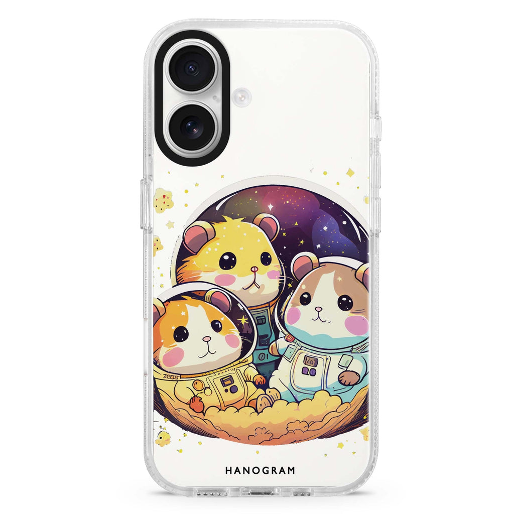 Cute space squirrels Magsafe 兼容水晶透明保護殼
