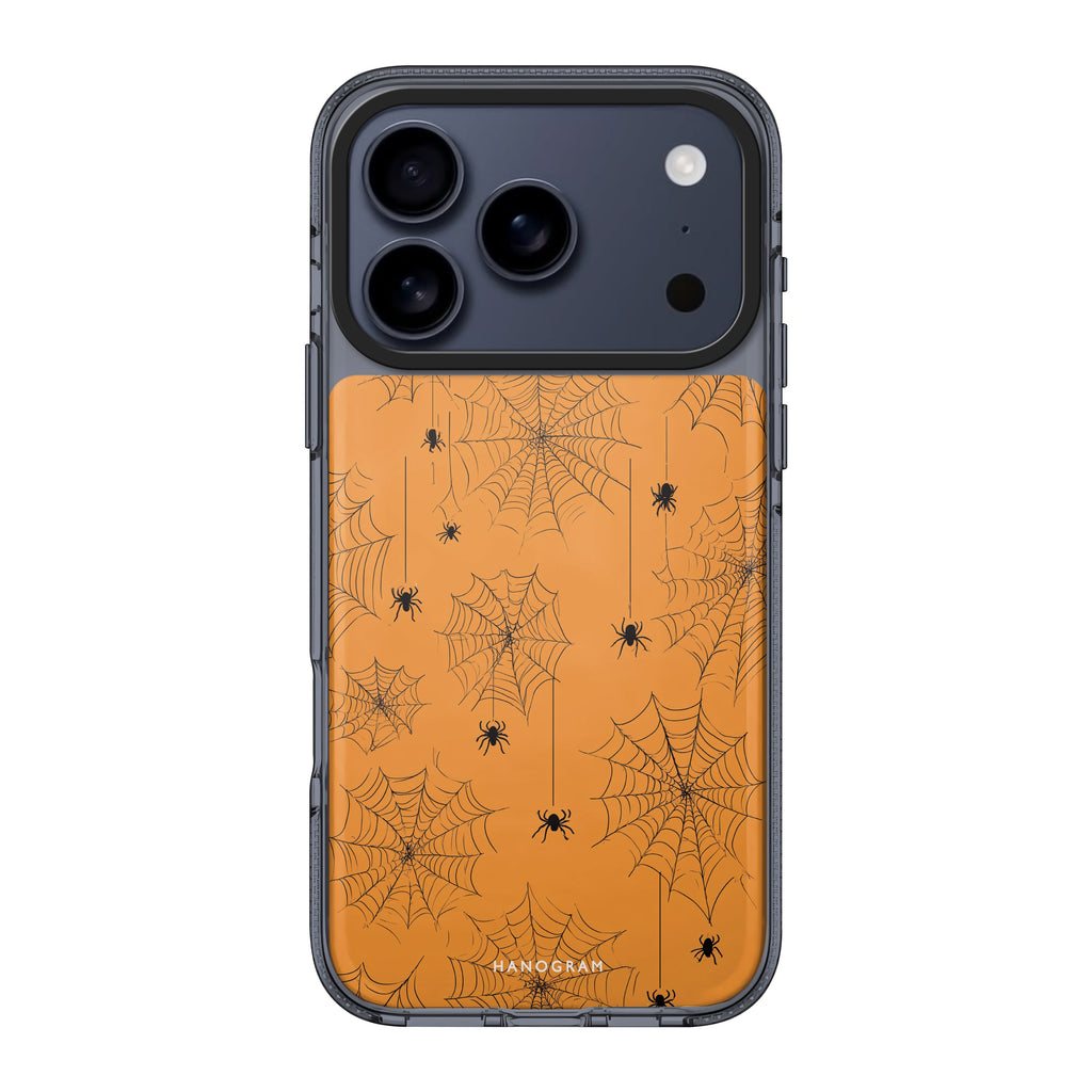Spooky Web Weave iPhone 17 Pro Max MagSafe 水晶透明保護殼 萬聖節設計設計 圖1