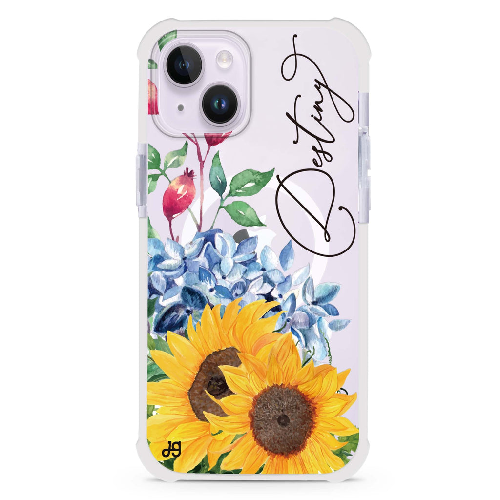 Blooming Sunflower iPhone 15 Plus Magsafe 兼容超強防摔保護殼