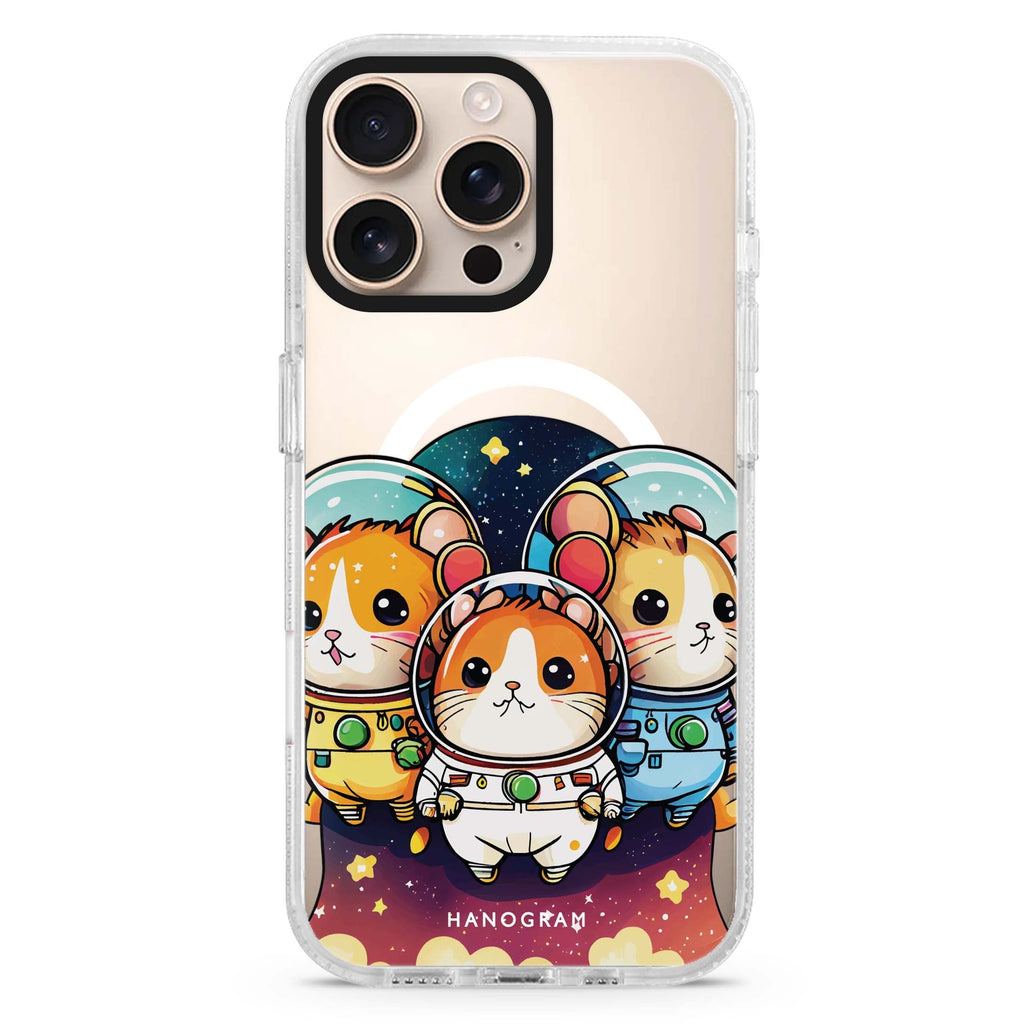 Space squirrels Magsafe 兼容水晶透明保護殼