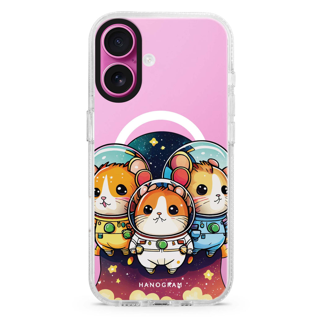 Space squirrels Magsafe 兼容水晶透明保護殼