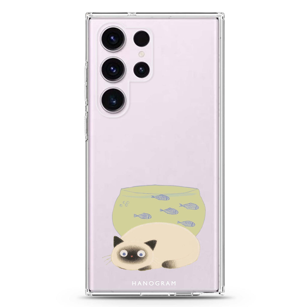 Lazy Tank Topper Samsung Galaxy Ultra 透明保護殼，適用 S26/S25/S24/S23 Ultra，圖1