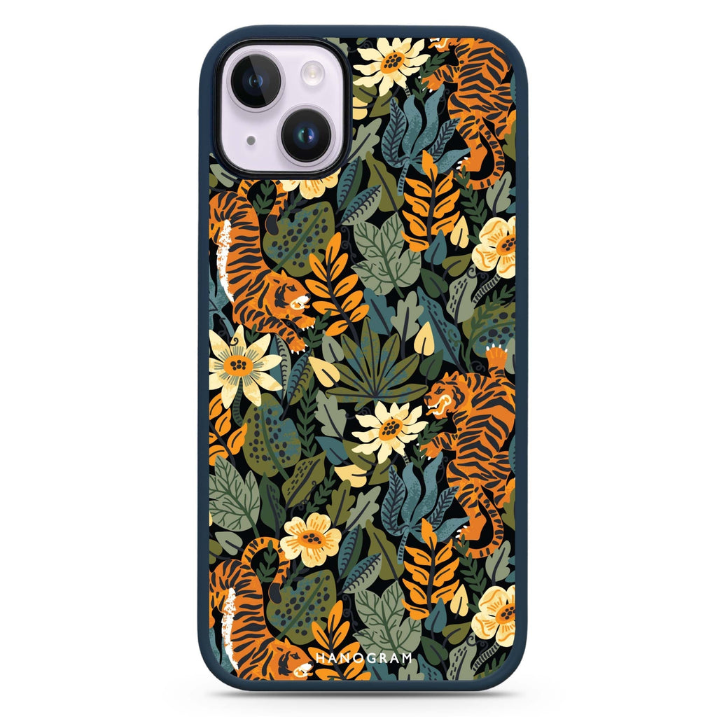 Tiger & Floral iPhone 15 Plus 防衝擊保護殼