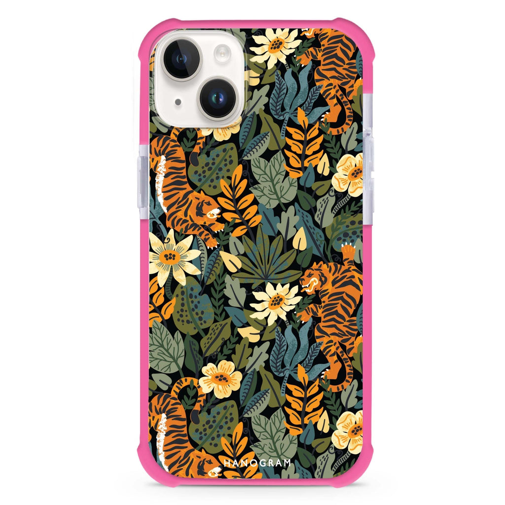 Tiger & Floral iPhone 15 Plus Magsafe 兼容超強防摔保護殼