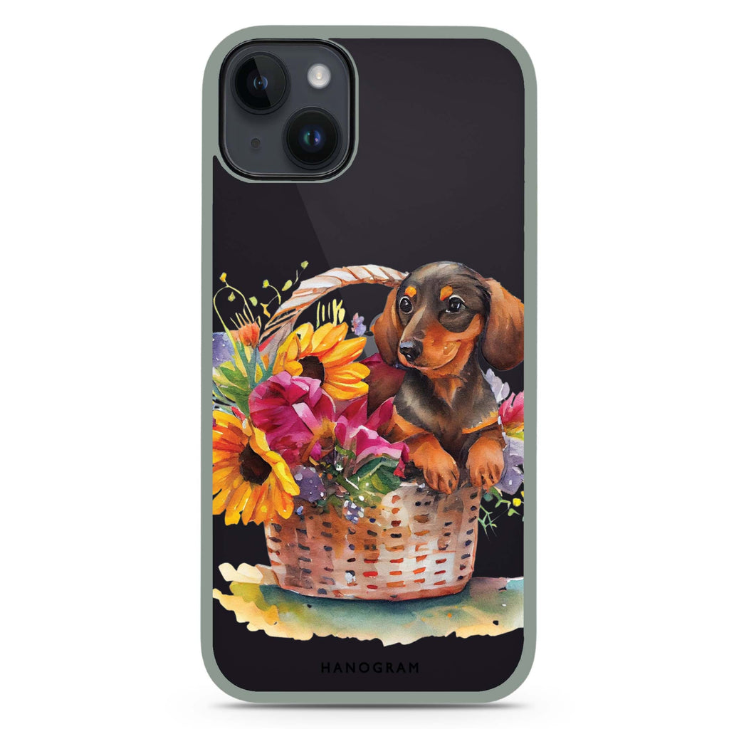 Floral & Dog iPhone 15 Plus 防衝擊保護殼