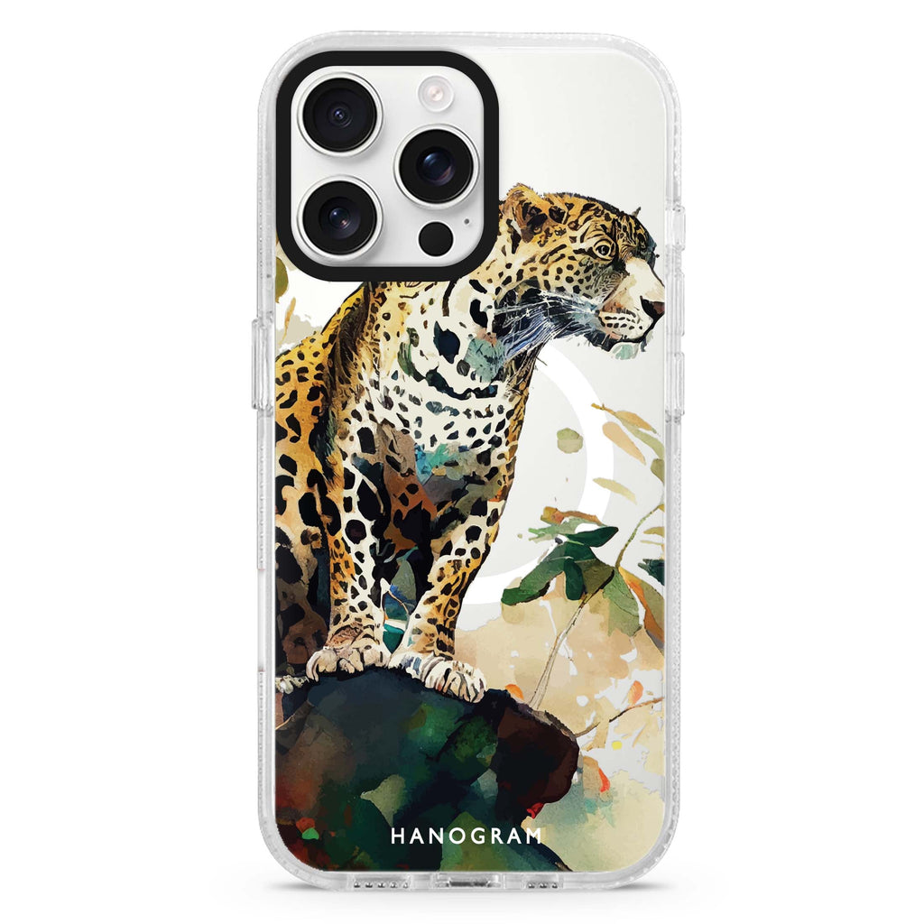 A leopard Magsafe 兼容水晶透明保護殼