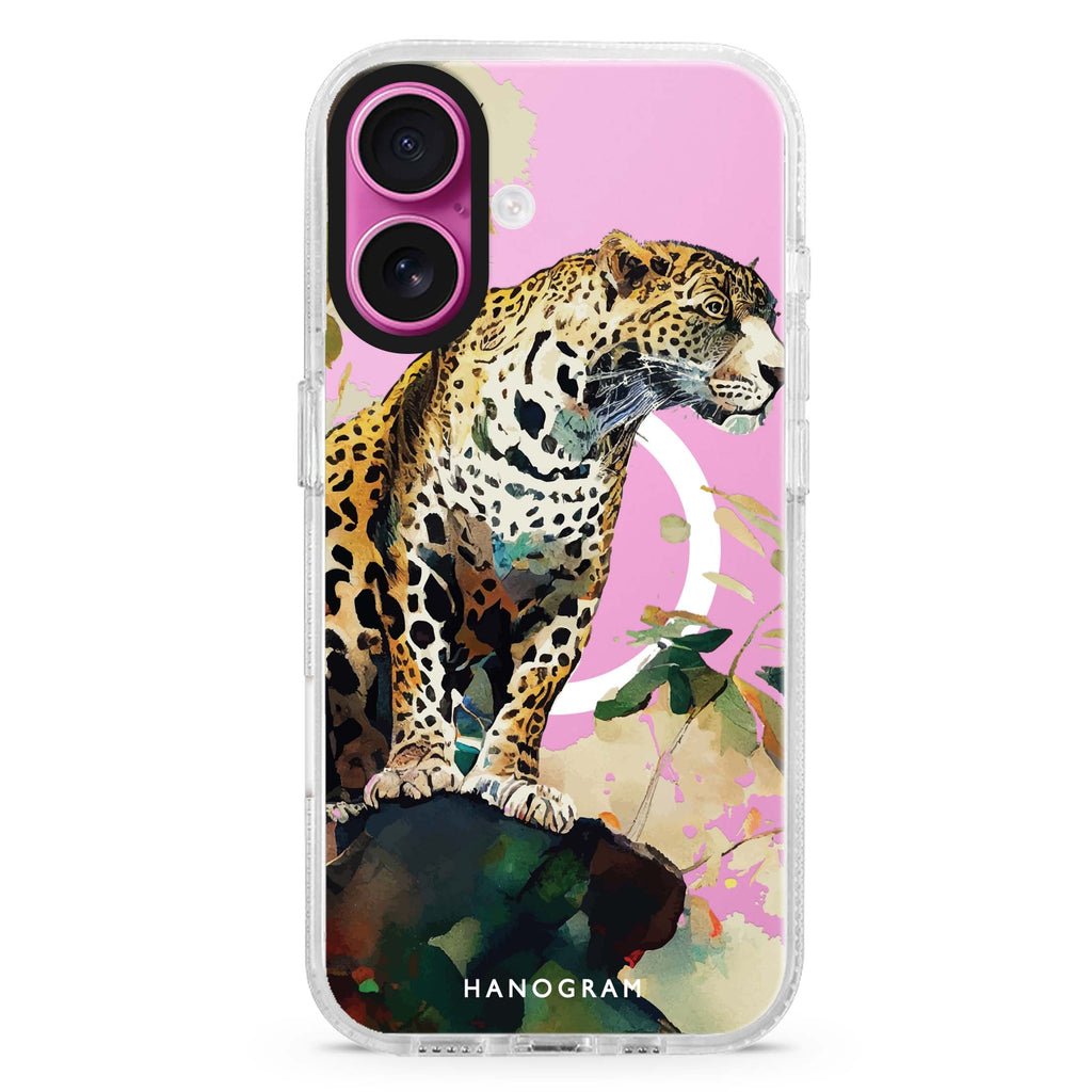 A leopard Magsafe 兼容水晶透明保護殼