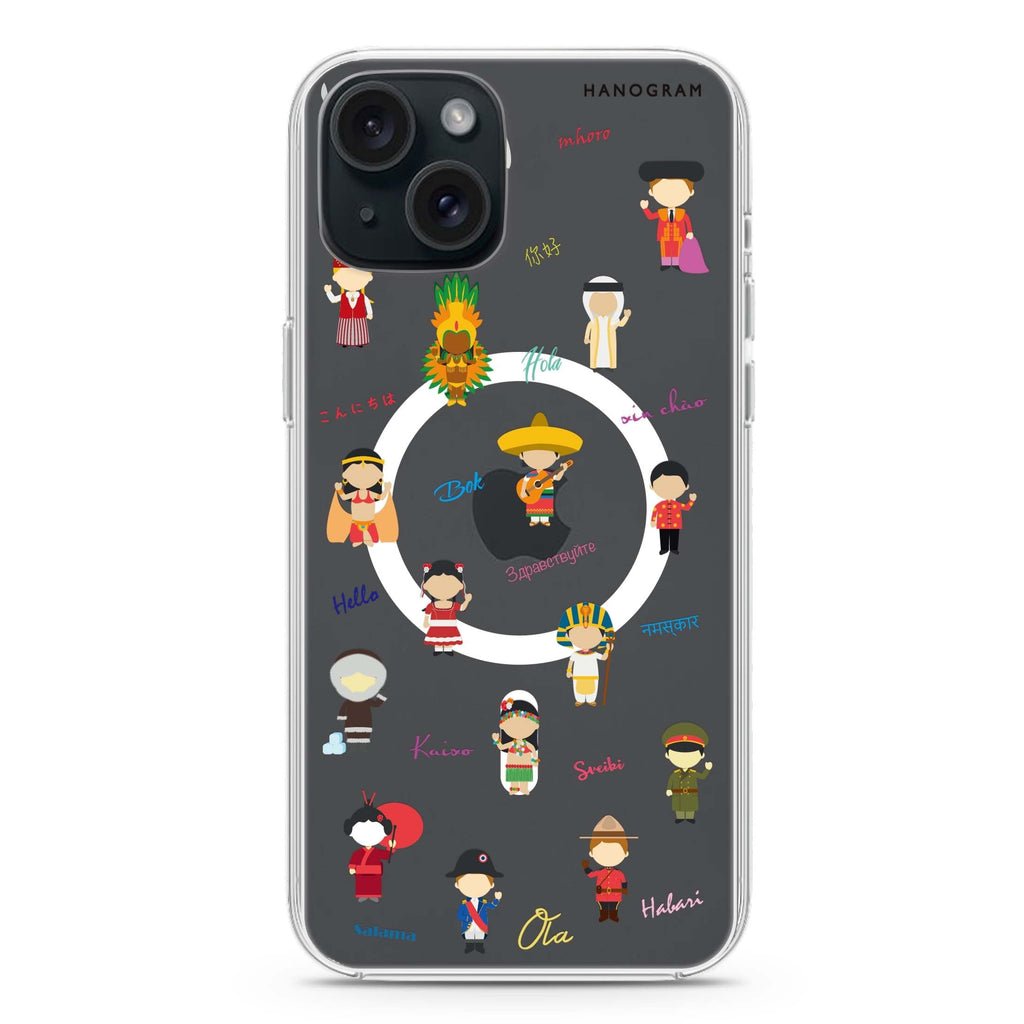 Culture People iPhone 15 Plus Magsafe 兼容水晶透明保護殼