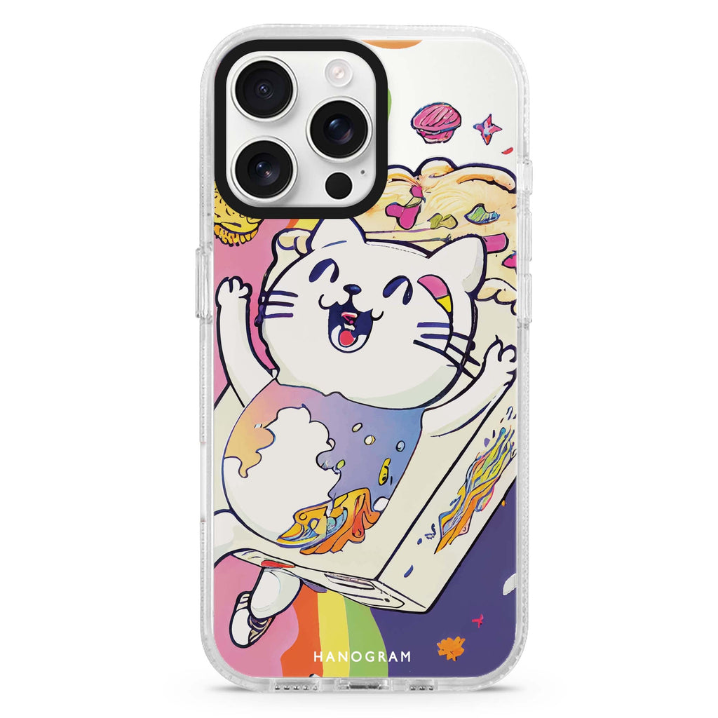 Rainbow Cat Magsafe 兼容水晶透明保護殼