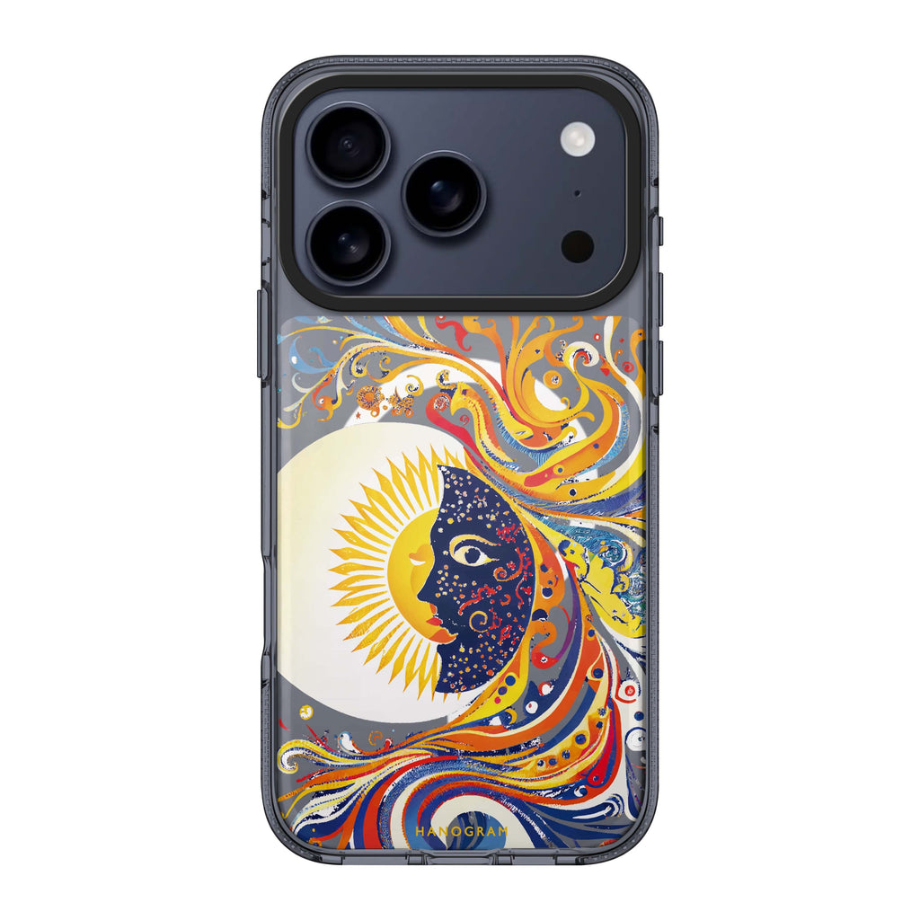 Sun & Moon iPhone 17 Pro Max MagSafe 水晶透明保護殼 月亮圖案設計 圖1