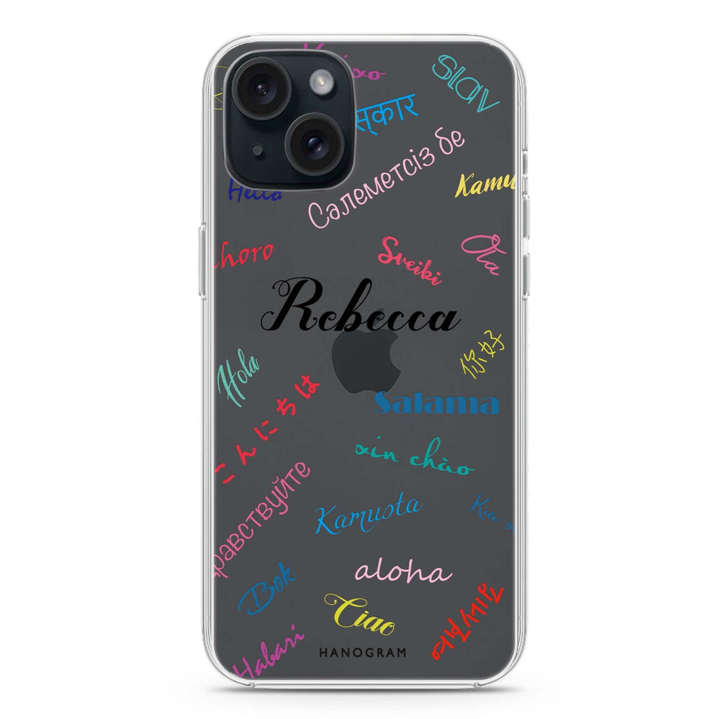 Hello Wrold iPhone 15 水晶透明保護殼