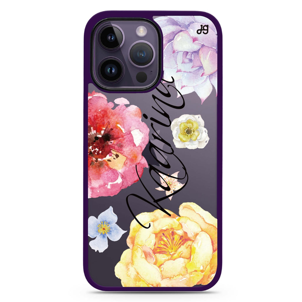 Colorful Watercolor Flowers 防衝擊保護殼