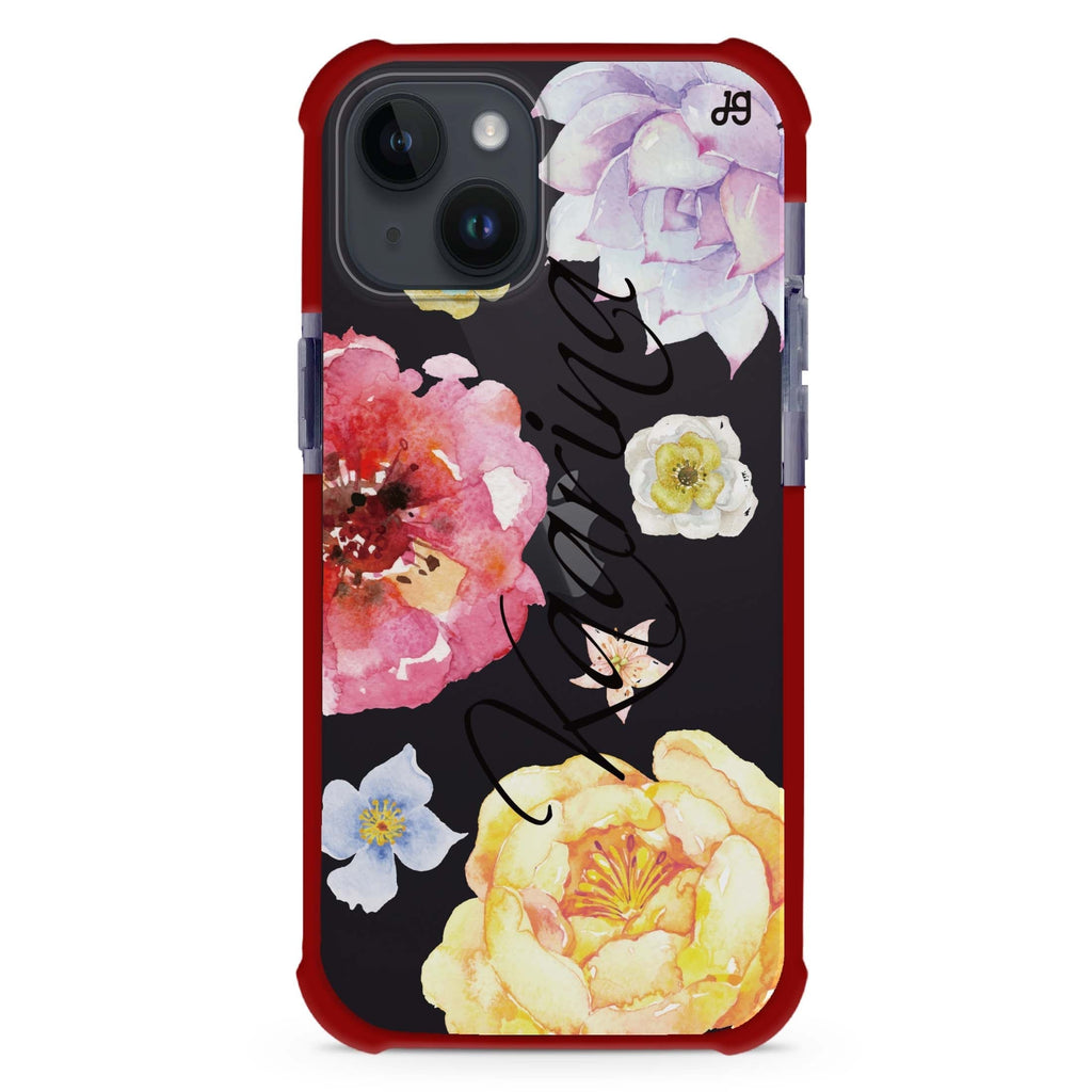 Colorful Watercolor Flowers 超強防摔保護殼