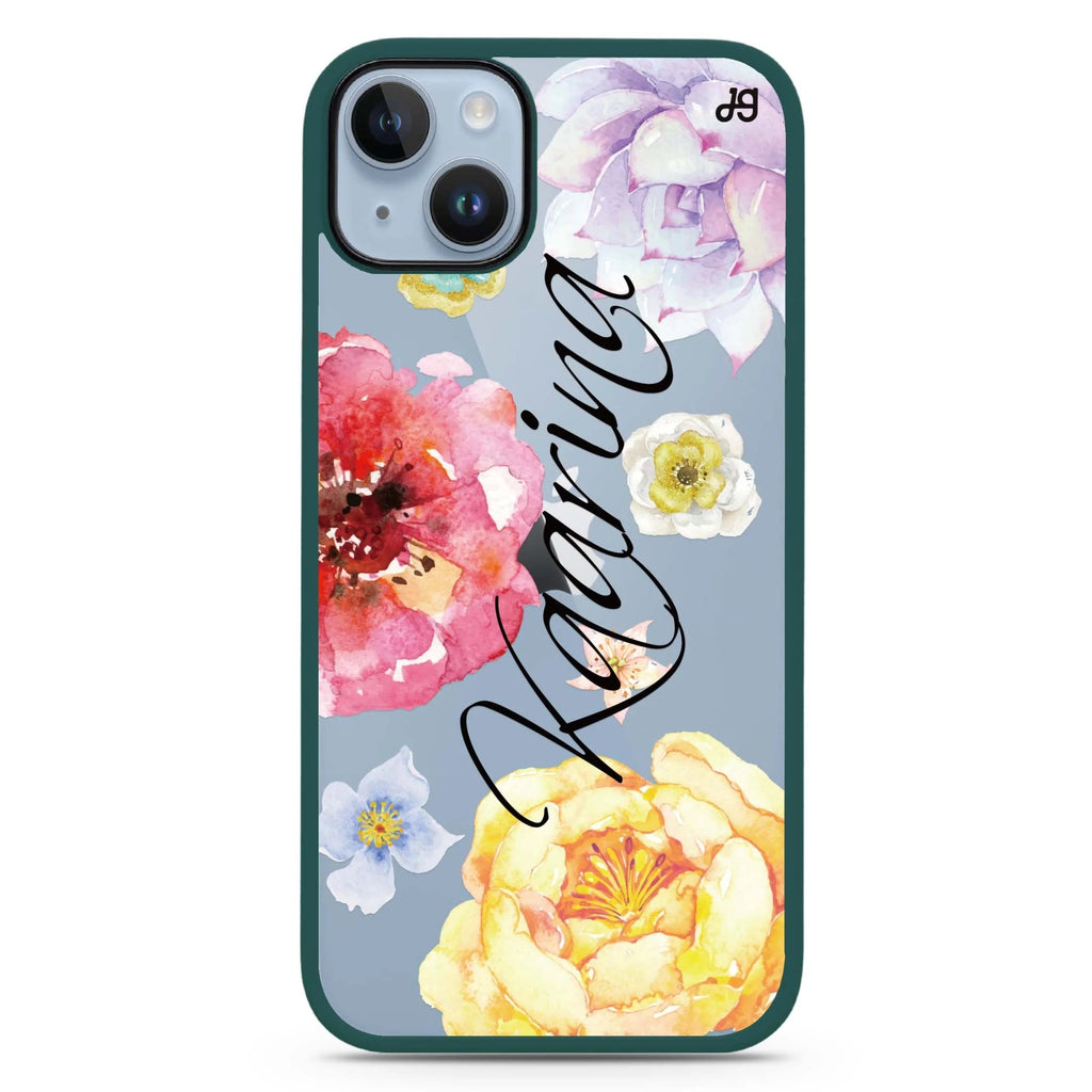 Colorful Watercolor Flowers iPhone 15 Plus 防衝擊保護殼