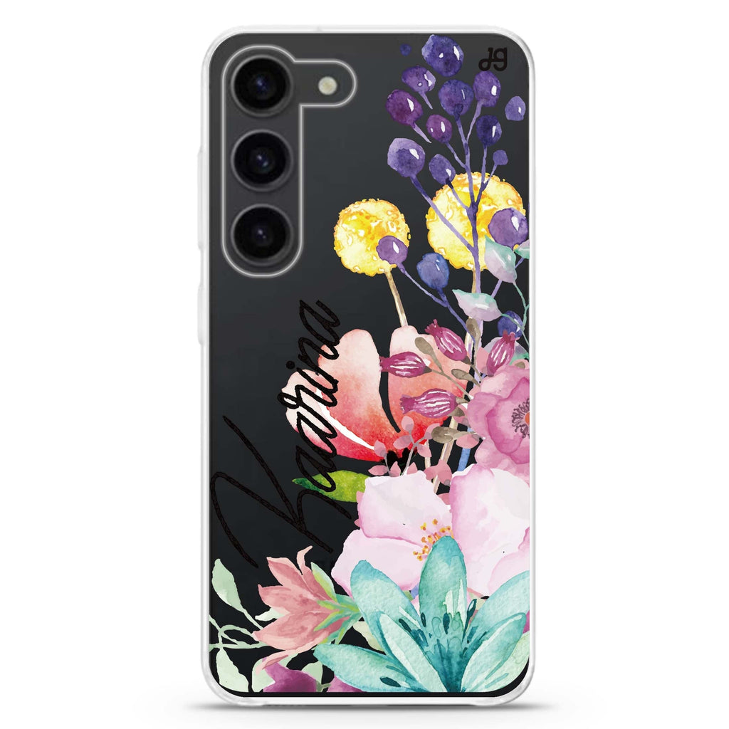 Precious Garden Florals Samsung Galaxy 水晶透明保護殼