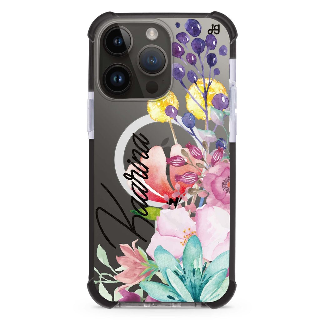 Precious Garden Florals iPhone Magsafe 兼容超強防摔保護殼