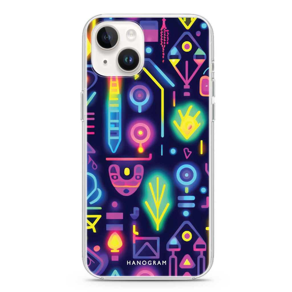 Neon Sparkle iPhone 14 Plus 水晶透明保護殼