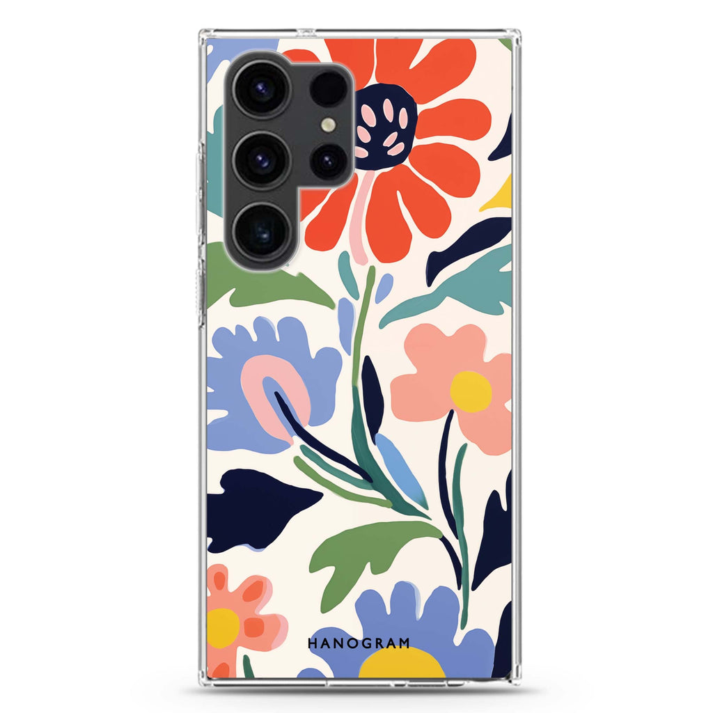Brushed Blossoms Samsung Galaxy S22 Ultra 水晶透明保護殼