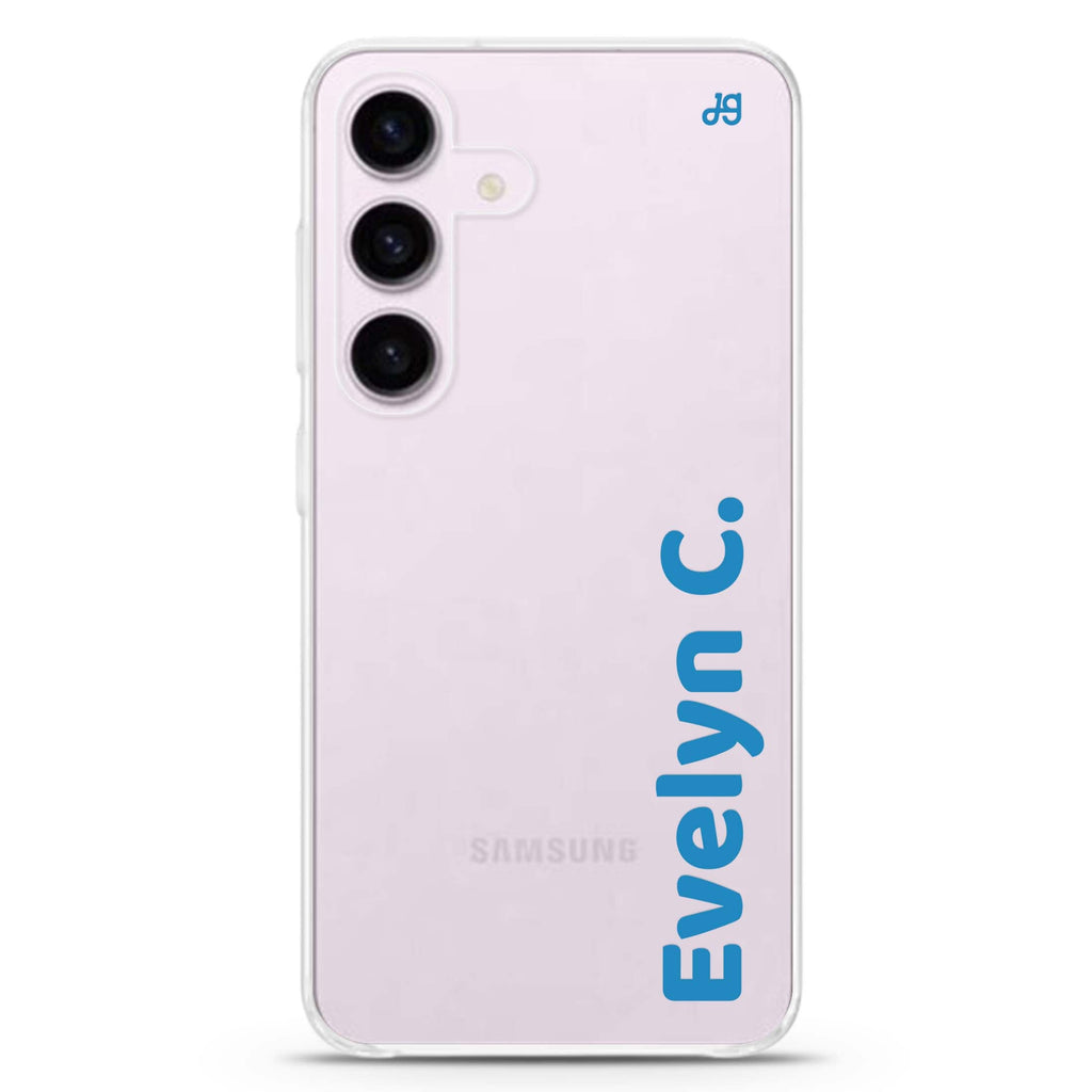 Signed & Styled Samsung Galaxy S26/S25/S24 可加名字水晶透明保護殼正面展示