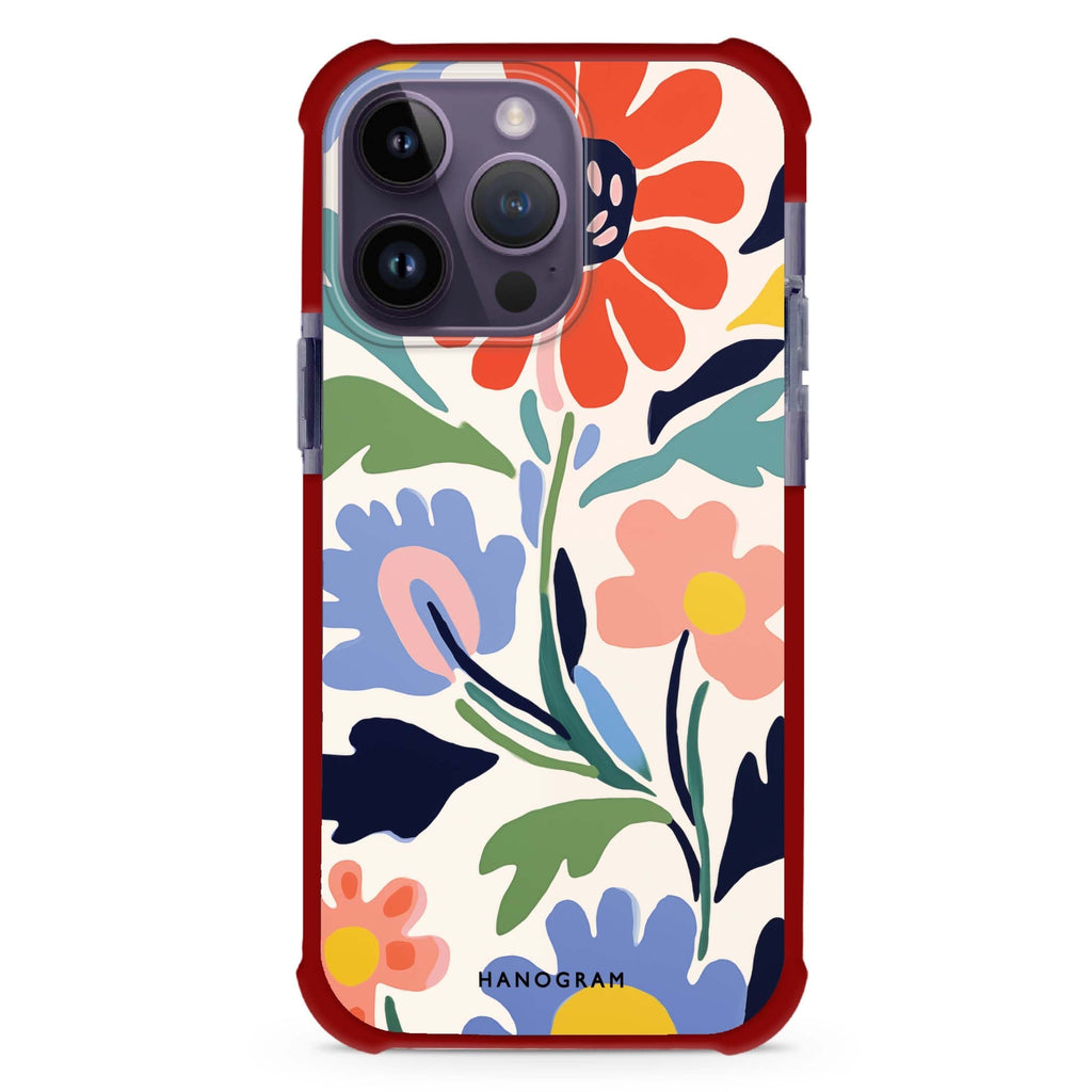 Brushed Blossoms iPhone Magsafe 兼容超強防摔保護殼