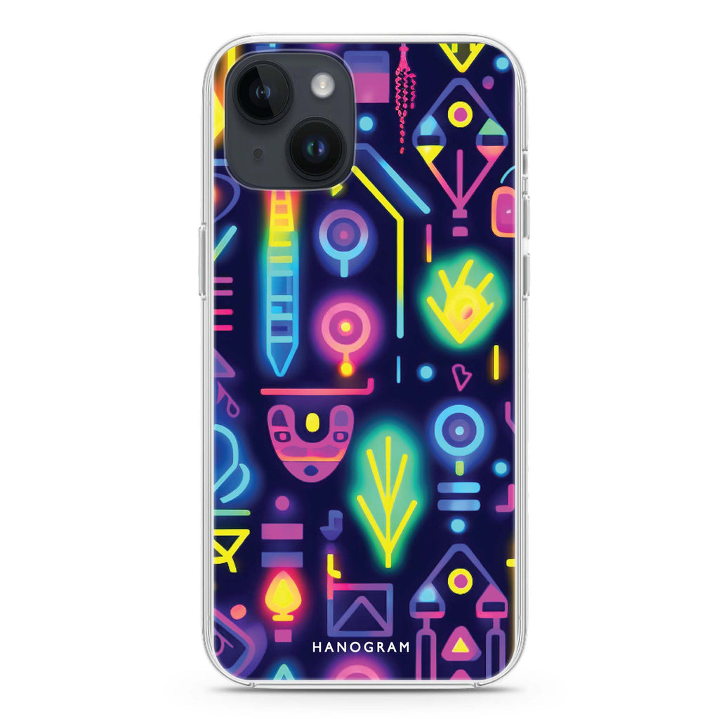 Neon Sparkle iPhone 14 水晶透明保護殼