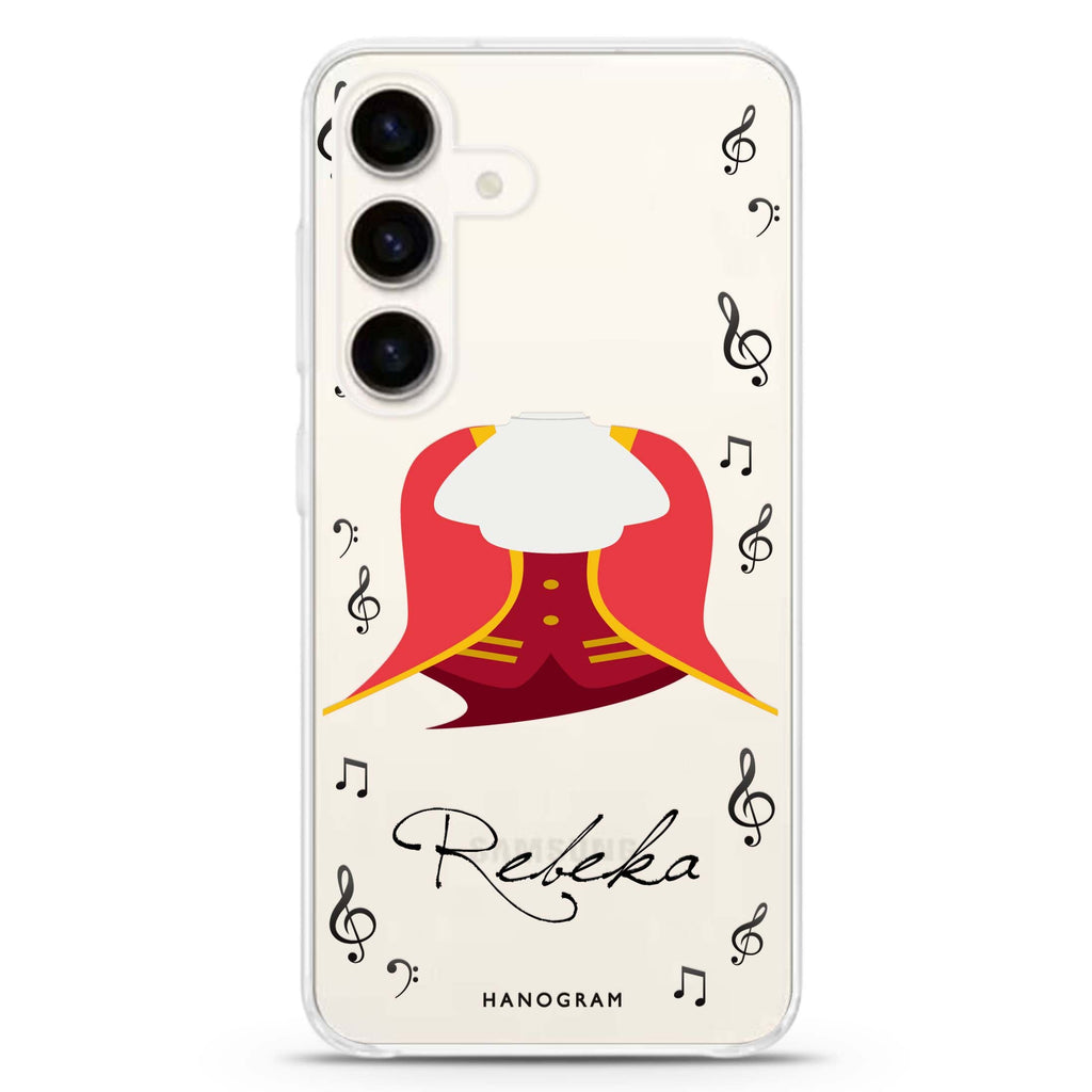 AT Culture Clothing Samsung Galaxy S26/S25/S24 可加名字水晶透明保護殼正面展示