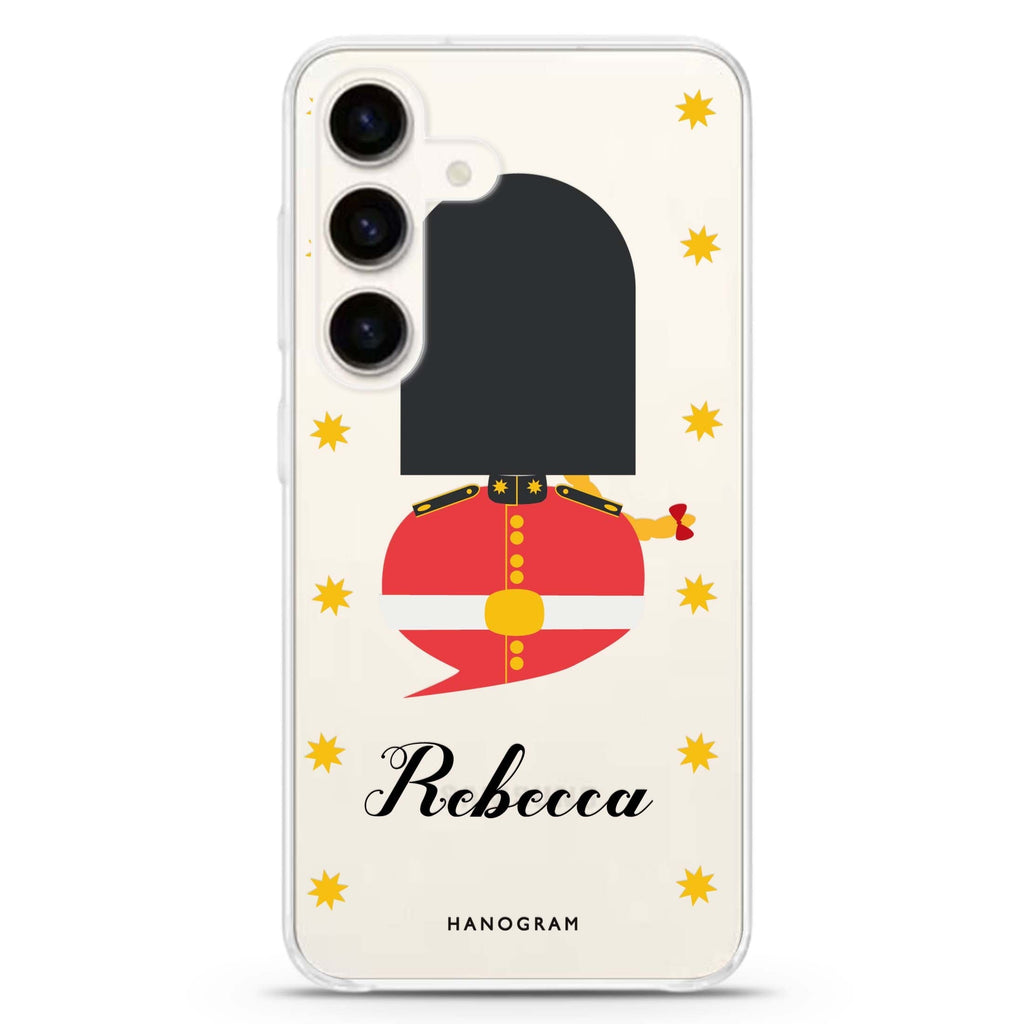 UK Culture Clothing Samsung Galaxy S26/S25/S24 可加名字水晶透明保護殼正面展示