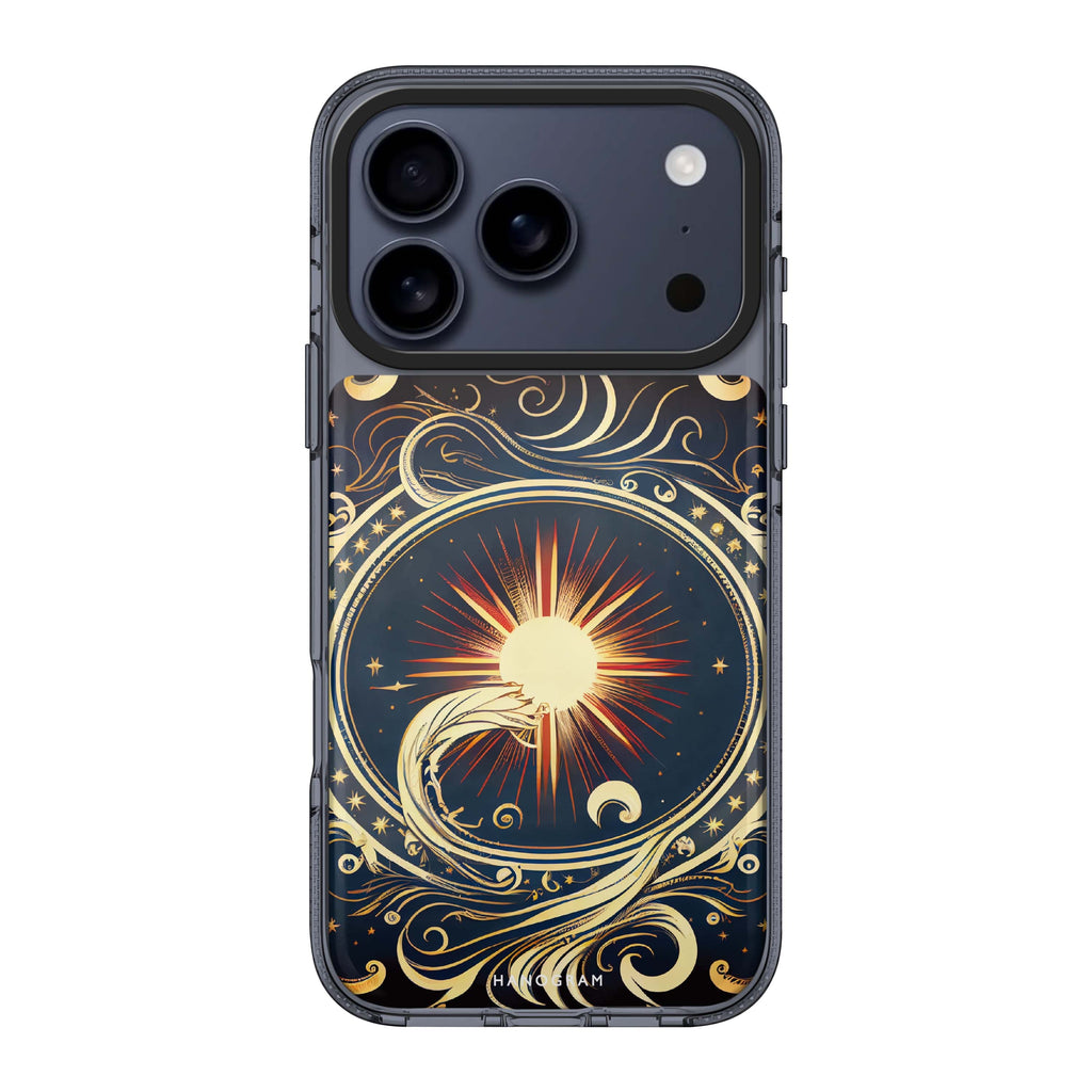 Magic Sun iPhone 17 Pro Max MagSafe 水晶透明保護殼 太陽圖案設計 圖1