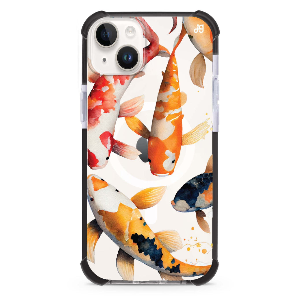 Koi fish iPhone 15 Plus Magsafe 兼容超強防摔保護殼