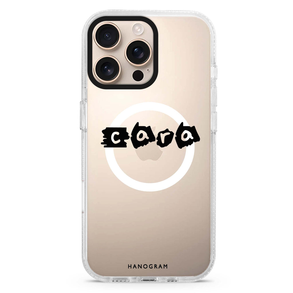 Sticker Custom Name Magsafe 兼容水晶透明保護殼