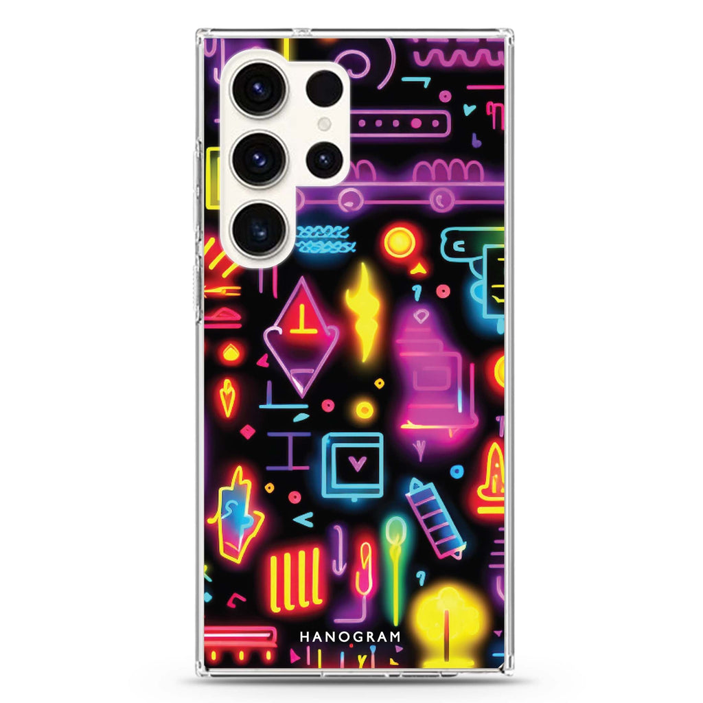 Neon Dreams Samsung Galaxy Ultra 透明保護殼，適用 S26/S25/S24/S23 Ultra，圖1