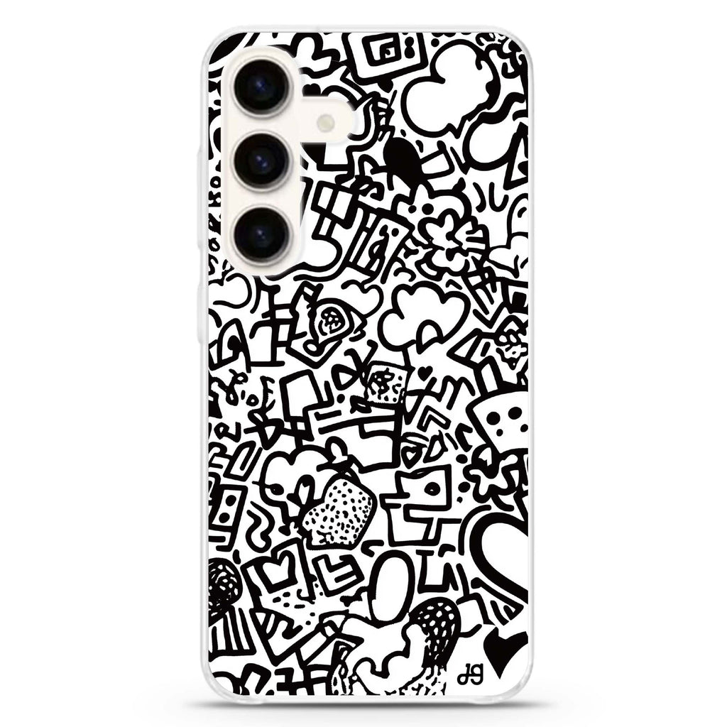Love Lines Samsung Galaxy S26/S25/S24 水晶透明保護殼正面展示