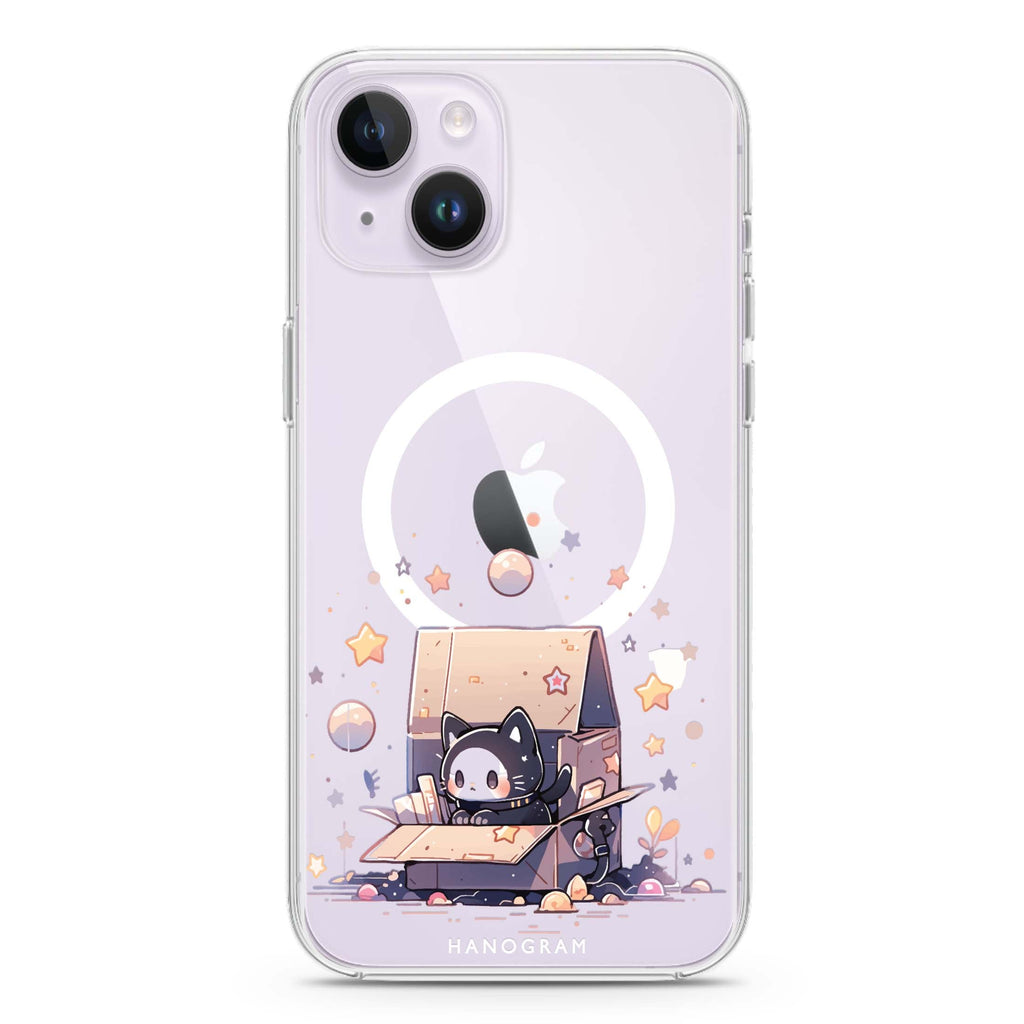 Starship Cat Pod iPhone 14 Magsafe 兼容水晶透明保護殼