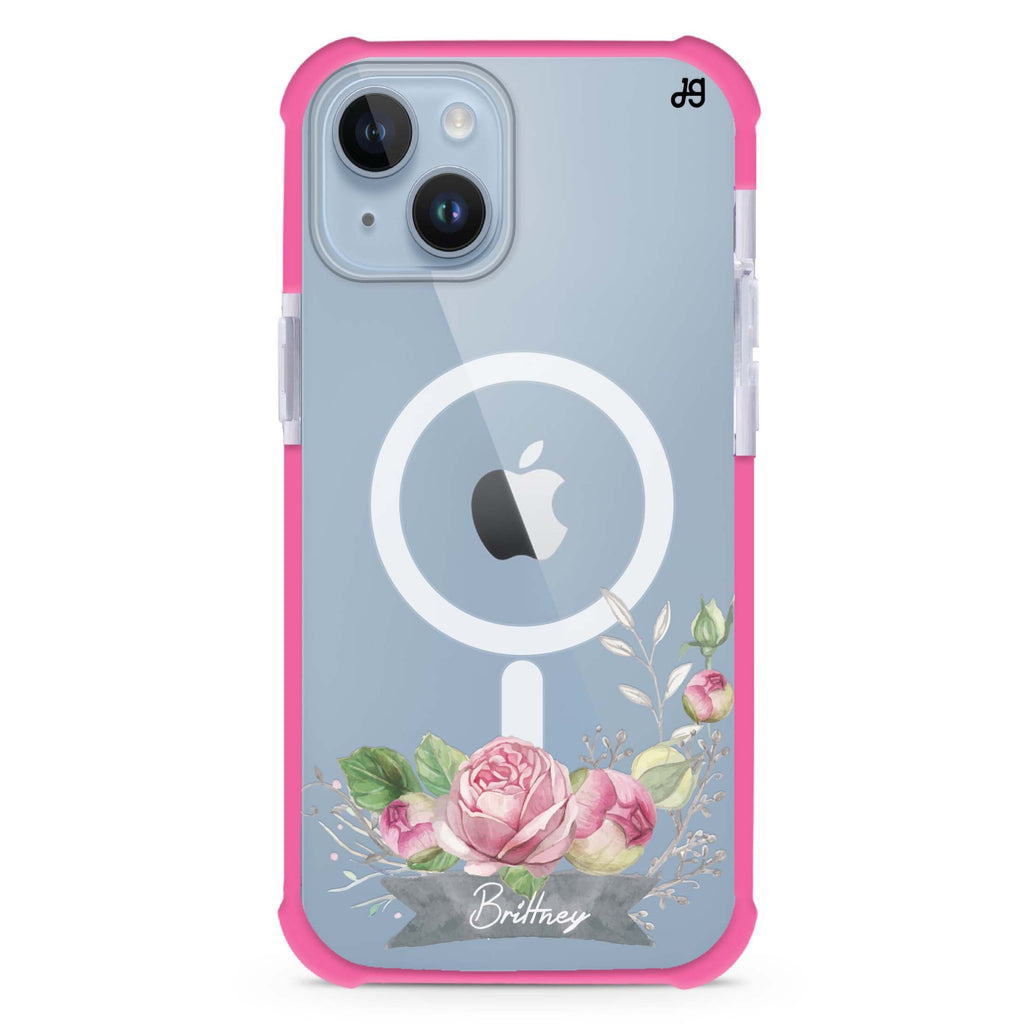 Ribbon & Floral iPhone 15 Plus Magsafe 兼容超強防摔保護殼